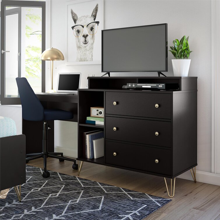 Dresser with online desk combo